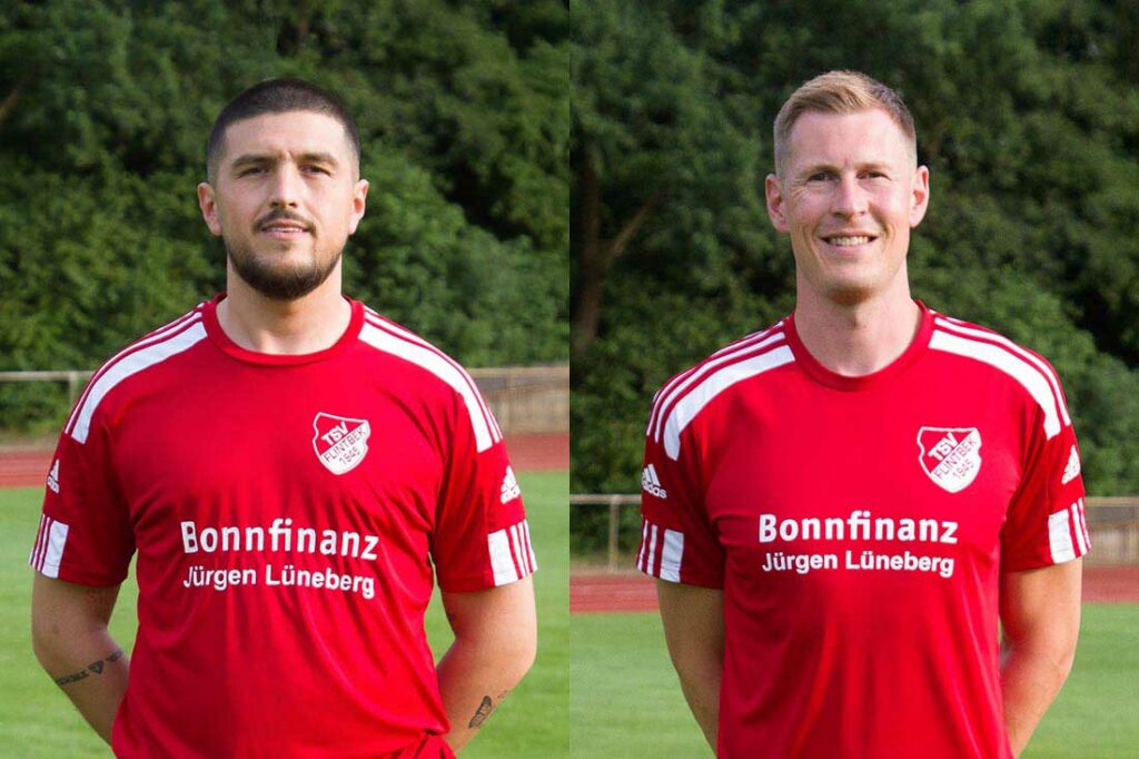 Premton Jasari (li.) und Sebastian Klimmek trafen für den TSV Flintbek. © 2023 Ismail Yesilyurt Premton Jasari (li.) und Sebastian Klimmek trafen für den TSV Flintbek. © 2023 Ismail Yesilyurt