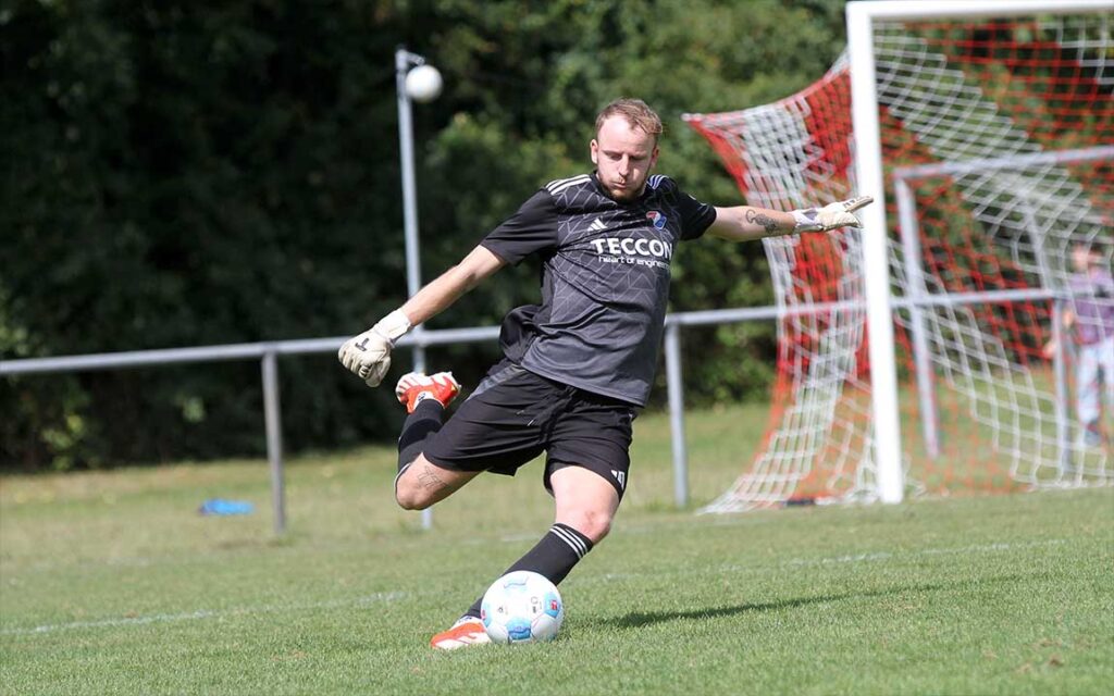 Keeper Mika Mohr (SpVg Eidertal Molfsee) hielt, was zu halten war. © 2026 Ismail Yesilyurt Keeper Mika Mohr (SpVg Eidertal Molfsee) hielt, was zu halten war. © 2026 Ismail Yesilyurt
