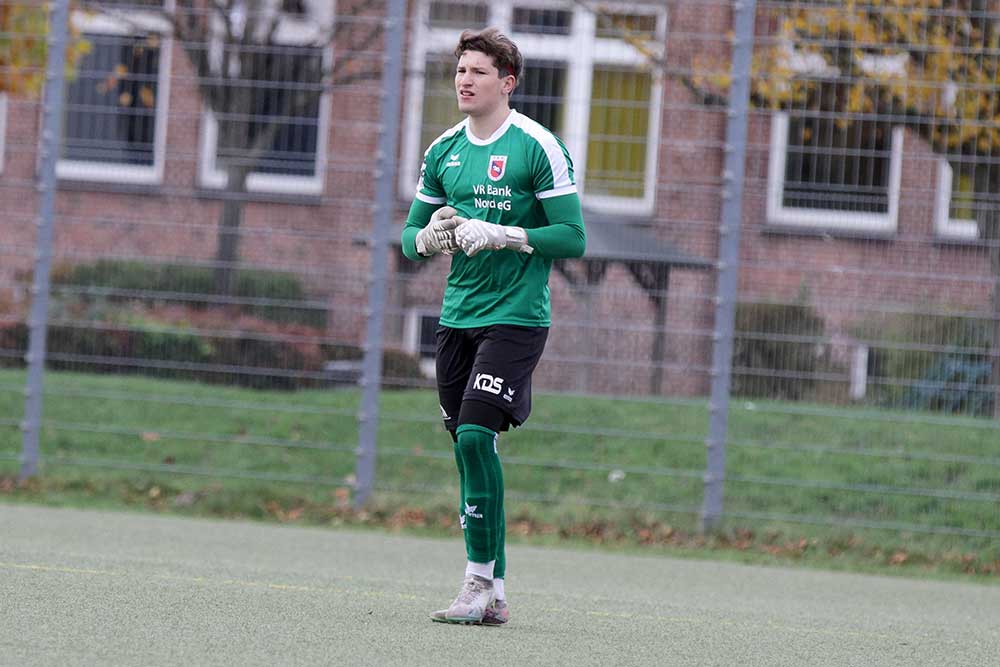 Friedrichbergs Torwart Ilyes Dahmani hält nicht nur in einer schwierigen Phase seines Teams sehr gut. © 2023 Ismail Yesilyurt