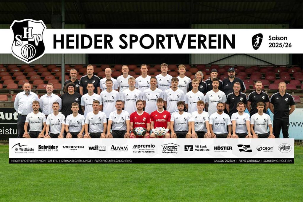 Heider SV 2025/26. © 2025 Volker Schlichting Heider SV Mannschaftsbild 2025-26. © 2025 Volker Schlichting