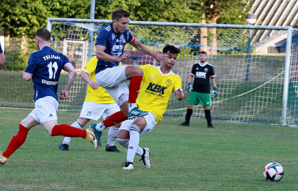 Kapitän Timo Federwisch und der TSV Stein konnten die Hürde SG Dobersdorf-Probsteierhagen nicht überspringen. Quelle: Ismail Yesilyurt