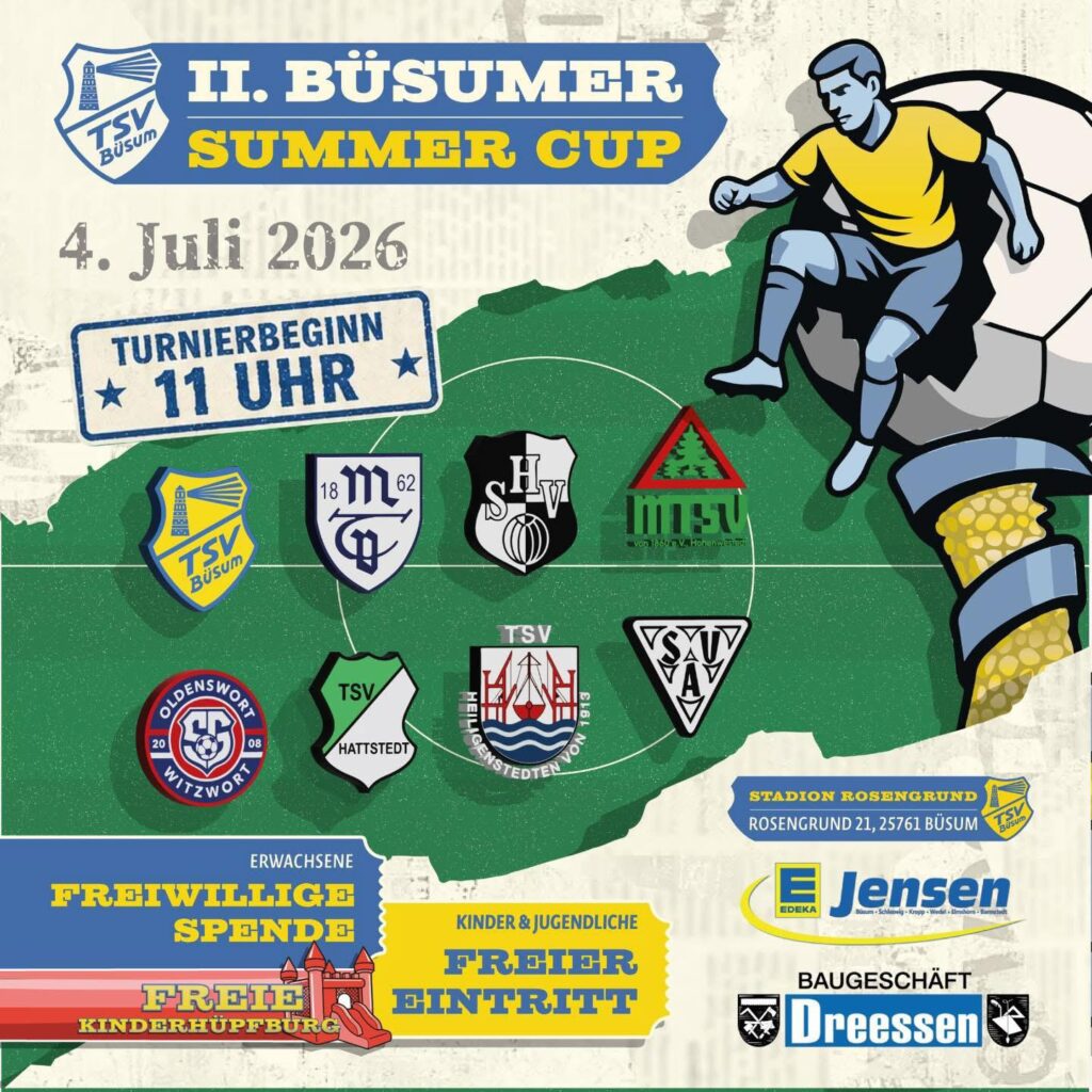 Büsumer Sommercup. © 2026 TSV Büsum Büsumer Sommercup. © 2026 TSV Büsum