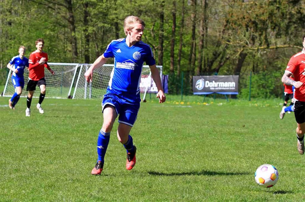 Torschütze zum 2:2 – Marvin Theede (TSV Rantrum). © Ismail Yesilyurt Torschütze zum 1:1 - Marvin Theede (TSV Rantrum). © 2024 Ismail Yesilyurt