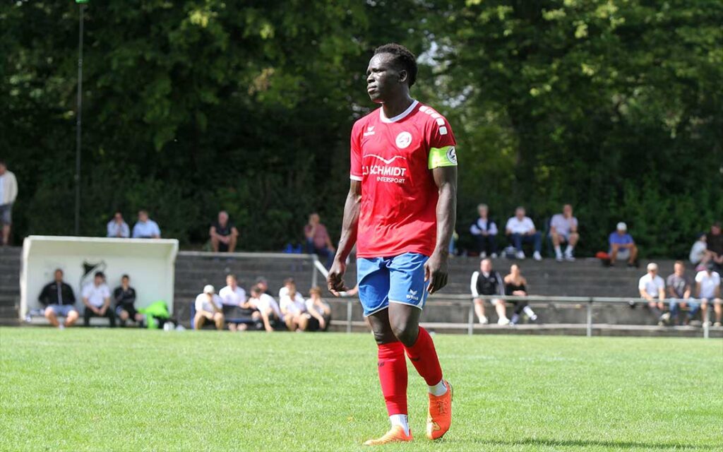 Daouda Soumah (Husumer SV) traf schon zum zweiten Mal in der noch recht jungen Saison dreifach. © 2026 Ismail Yesilyurt