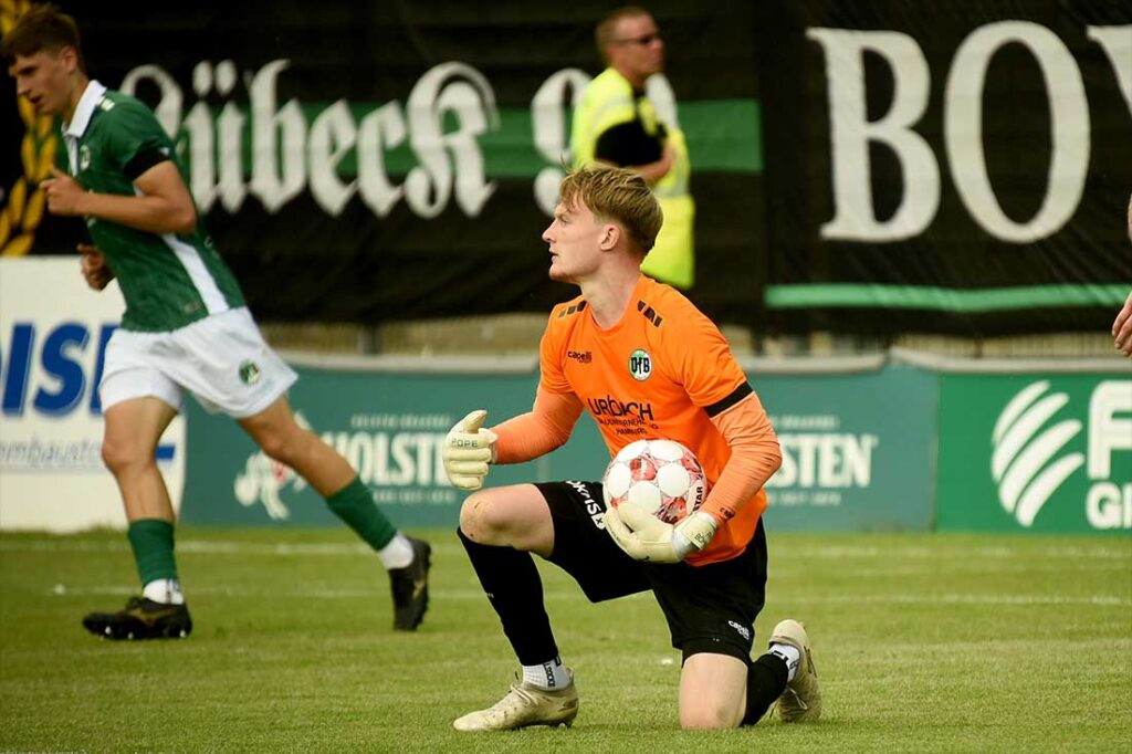 Ein starker Rückhalt – Torwart Finn Boehner (VfB Lübeck). © 2026 Olaf Wegerich Ein starker Rückhalt - Torwart Finn Boehner (VfB Lübeck). © 2026 Olaf Wegerich
