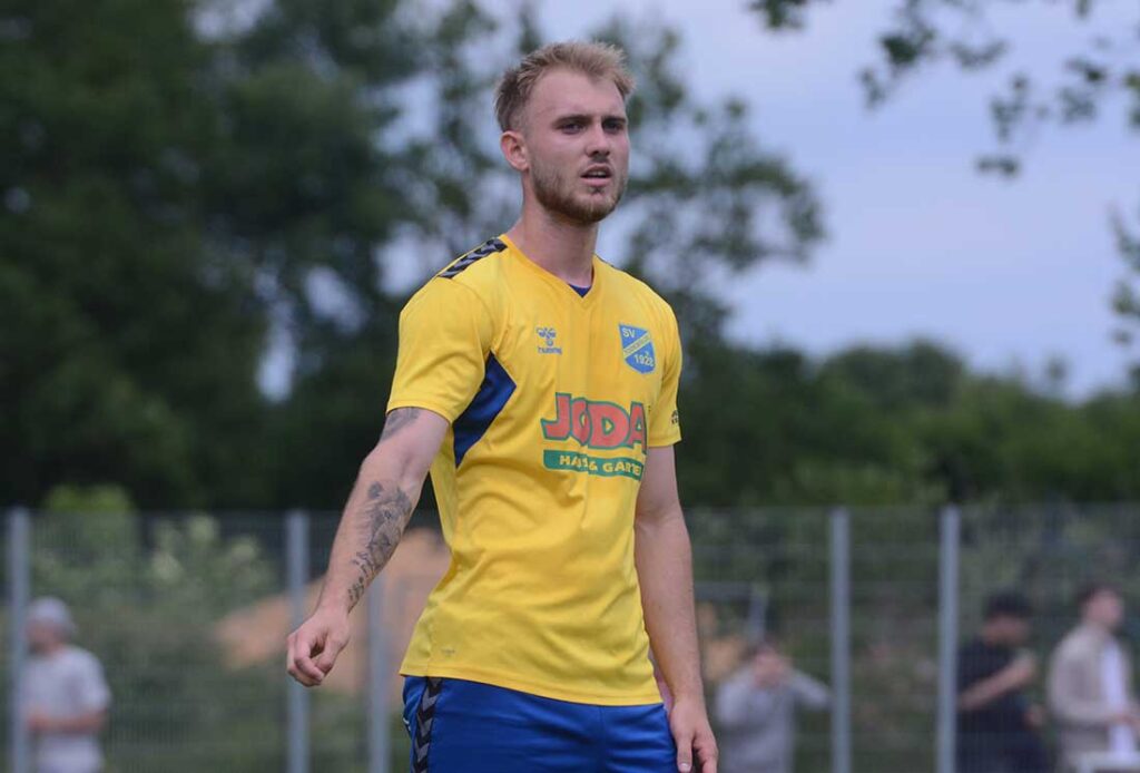 Tyler Körting (SV Todesfelde). © 2026 Olaf Wegerich Neben guter Abwehrarbeit auch Torschütze - Tyler Körting (SV Todesfelde). © 2026 Olaf Wegerich
