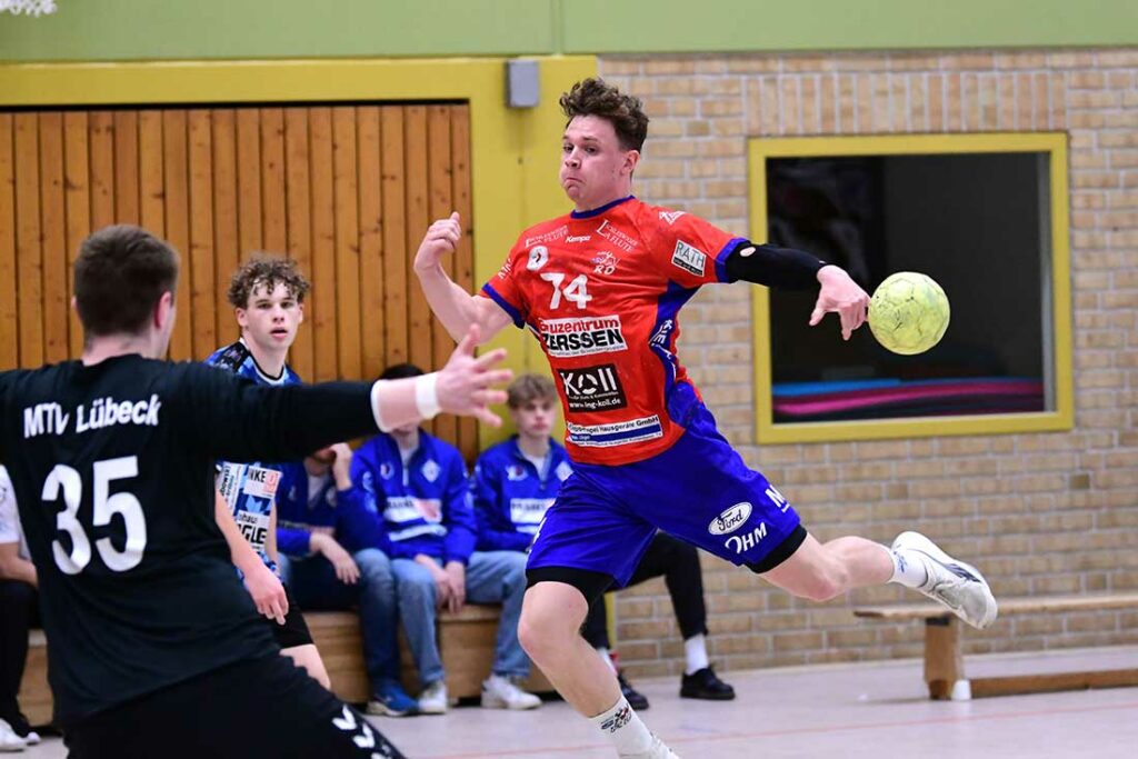 Jan Wigleb traf für die HSG Schülp-Westerrönfeld-Rendsburg am häufigsten. © 2024 Horst Reinke Jan Wigleb traf für die HSG Schülp-Westerrönfeld-Rendsburg am häufigsten. © 2024 Horst Reinke