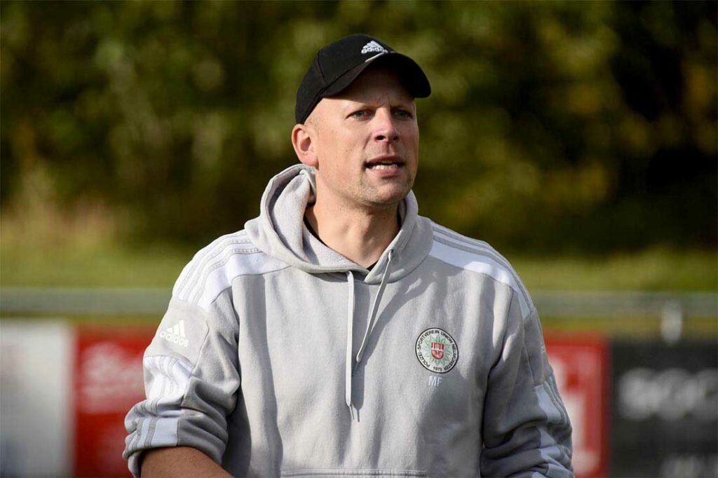 Trainer Marco Frauenstein (PSV Neumünster). © 2022 Olaf Wegerich Trainer Marco Frauenstein (PSV Neumünster). © 2022 Olaf Wegerich