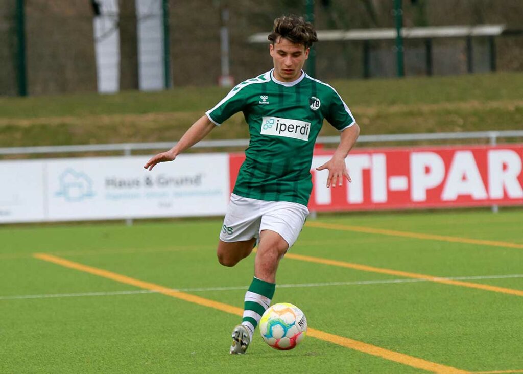 Verantwortlich für den Endstand - der eingewechselte Guiliano Hill (VfB Lübeck II) mit dem 4:2. © 2023 Ismail Yesilyurt